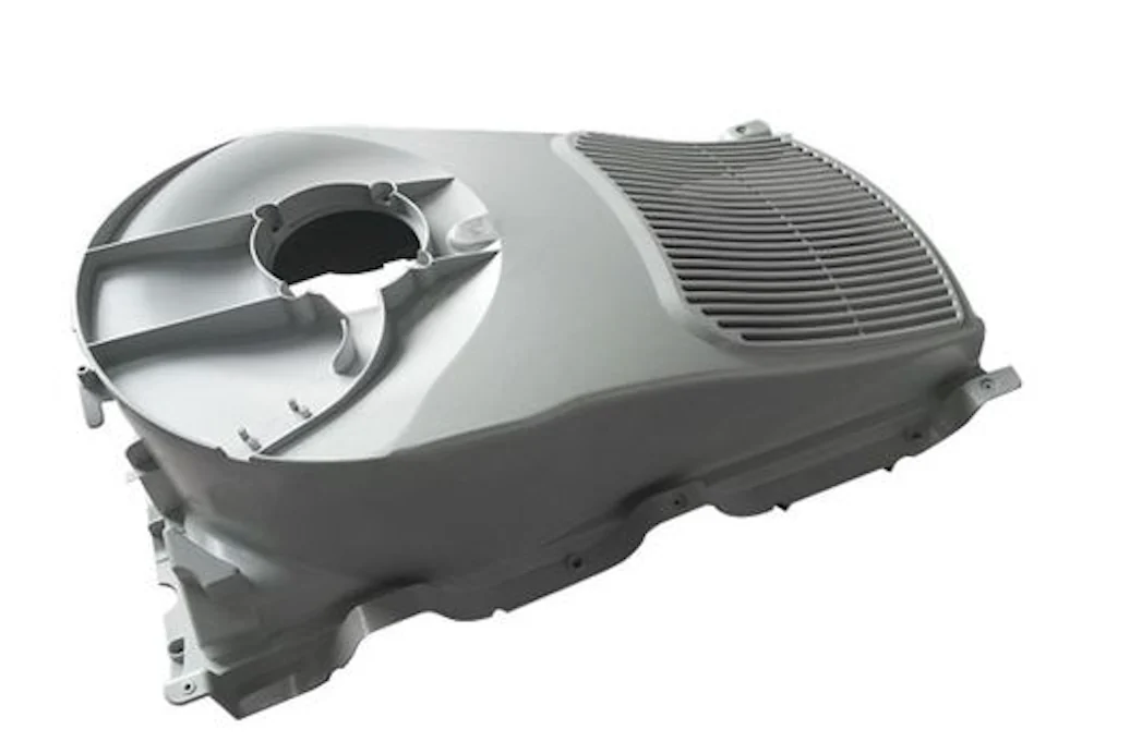 Gray Fan Housing with Ventilation Grille